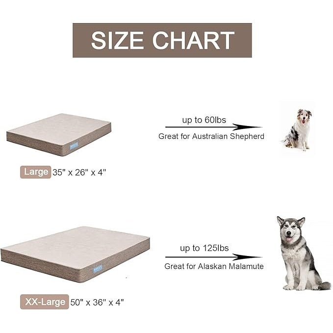 Coussin orthopédique pour animaux, mousse à mémoire de forme, lavable, 66x89x10 cm, pour chiens et chats, soulage les articulations - 2
