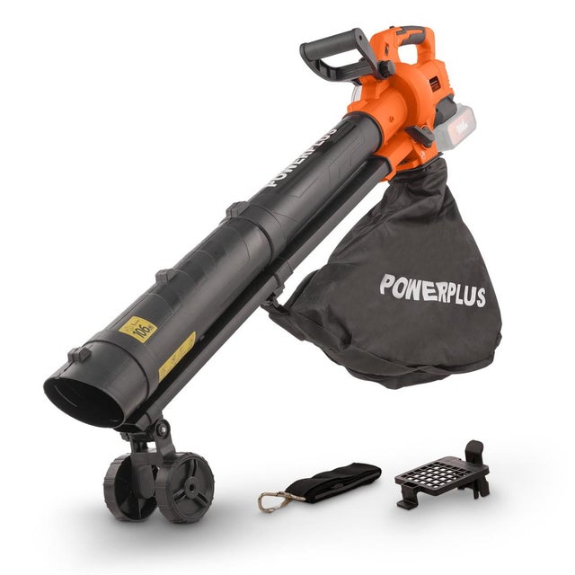 Powerplus Dual Power Souffleur de Feuilles à Batterie POWDPG75270 - 40 V, 3-en-1 : Broyage, Soufflage et Aspiration