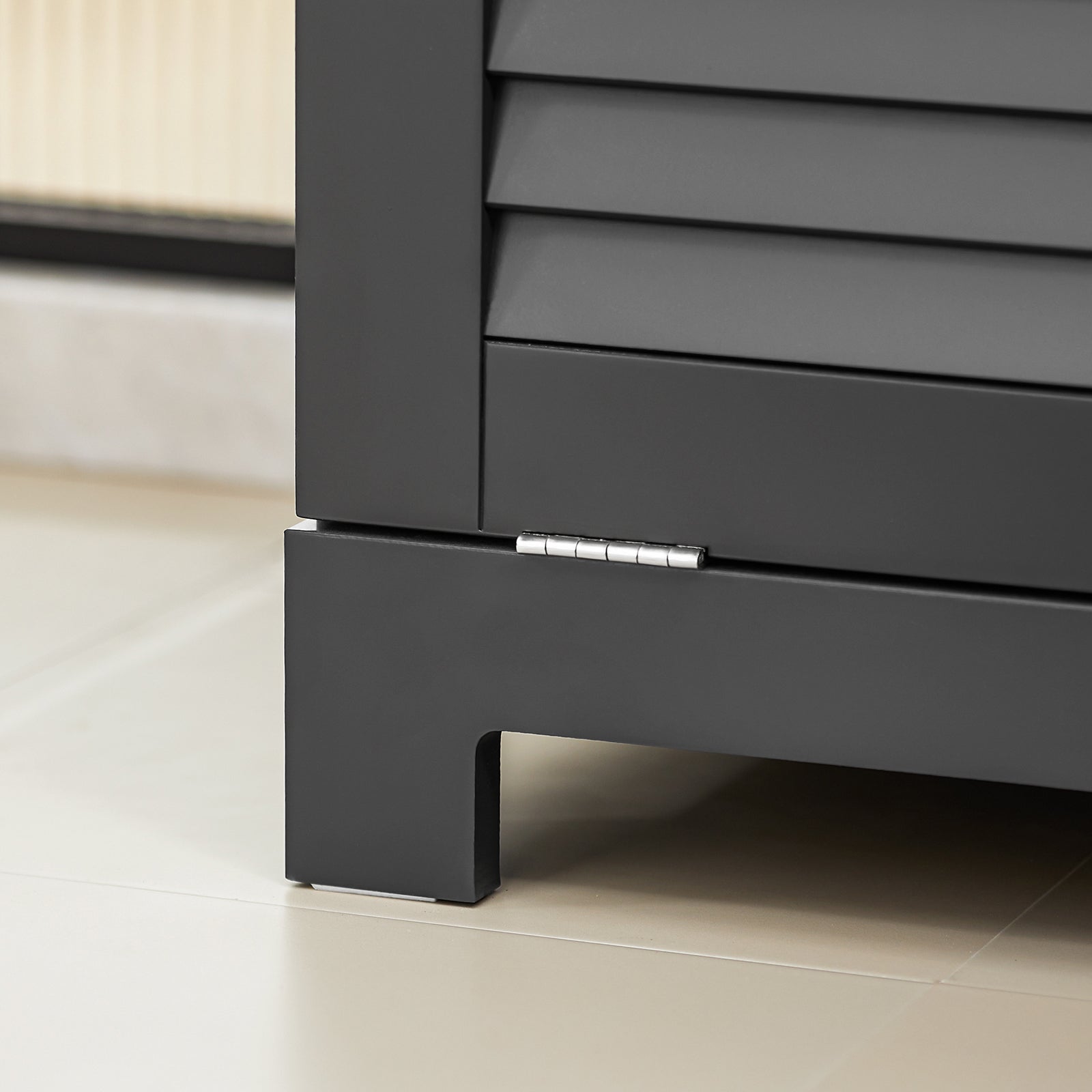 Armario para Ropa Sucia Mueble Multifuncional para Baño con 1 Cesto y 1 Cajón Gris 40 x 38 x 90 BZR73-DG SoBuy ES - 7