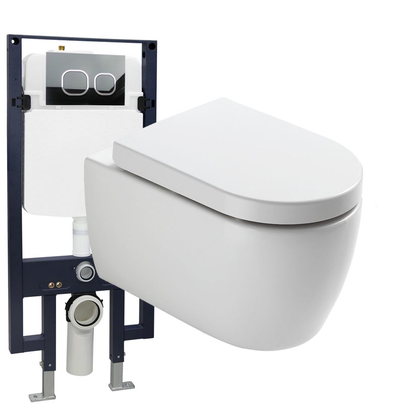 Bernstein Zestaw WC Miska WC NT2038 + stelaż + panel 009 + mata + deska Soft Close