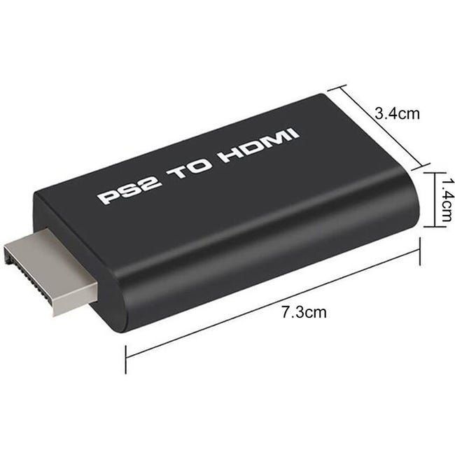 Adaptateur De Convertisseur Ps2 À HDMI - Convertisseur Vidéo Ps2 En Convertisseur Hdmi - Sortie Audio Avec Écran Hdtv De 3,5 Mm Hdmi Supporte Mode Ps2 - 3