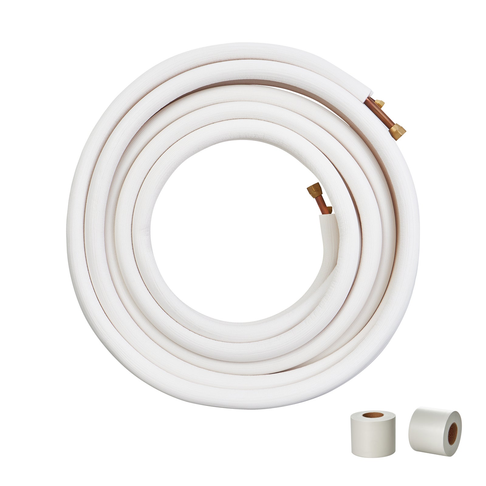 3/8 "x 5/8" x 50 stóp Mini zestaw linek dzielonych izolowane rury miedziane AC bezkanałowe VEVOR