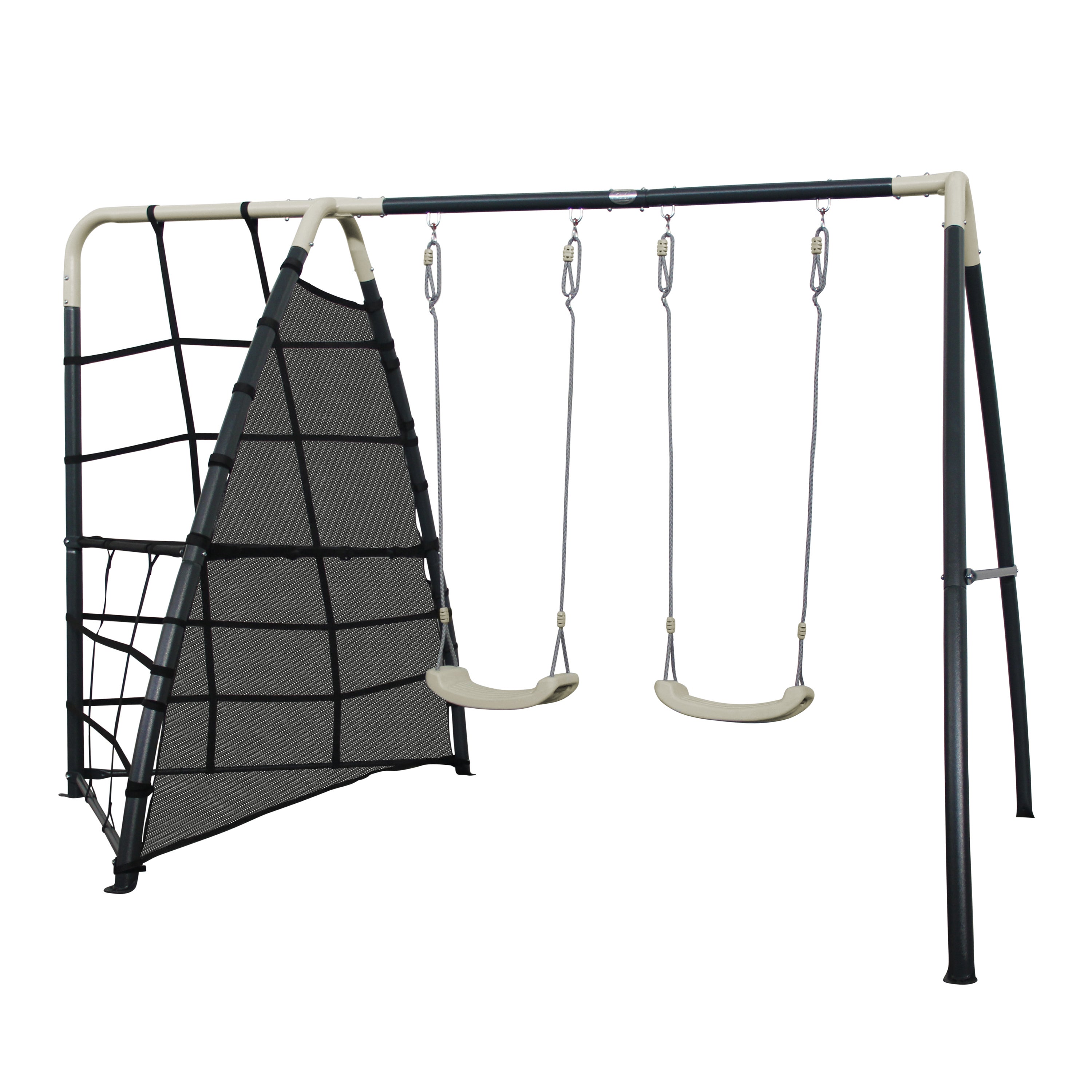 Balançoire Métallique FCOUMY – 2 Sièges + Planeur – Pour Enfants Et Adultes, 200 Kg, Extérieur