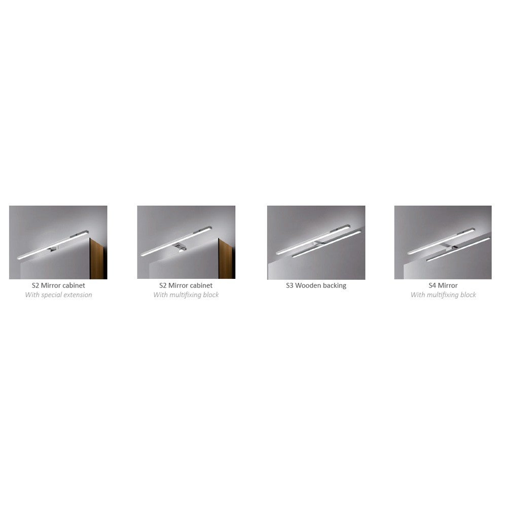 Applique pour miroir de salle de bain LED Celia Rectangulaire Chrome 7W 5700K IP44 - 8