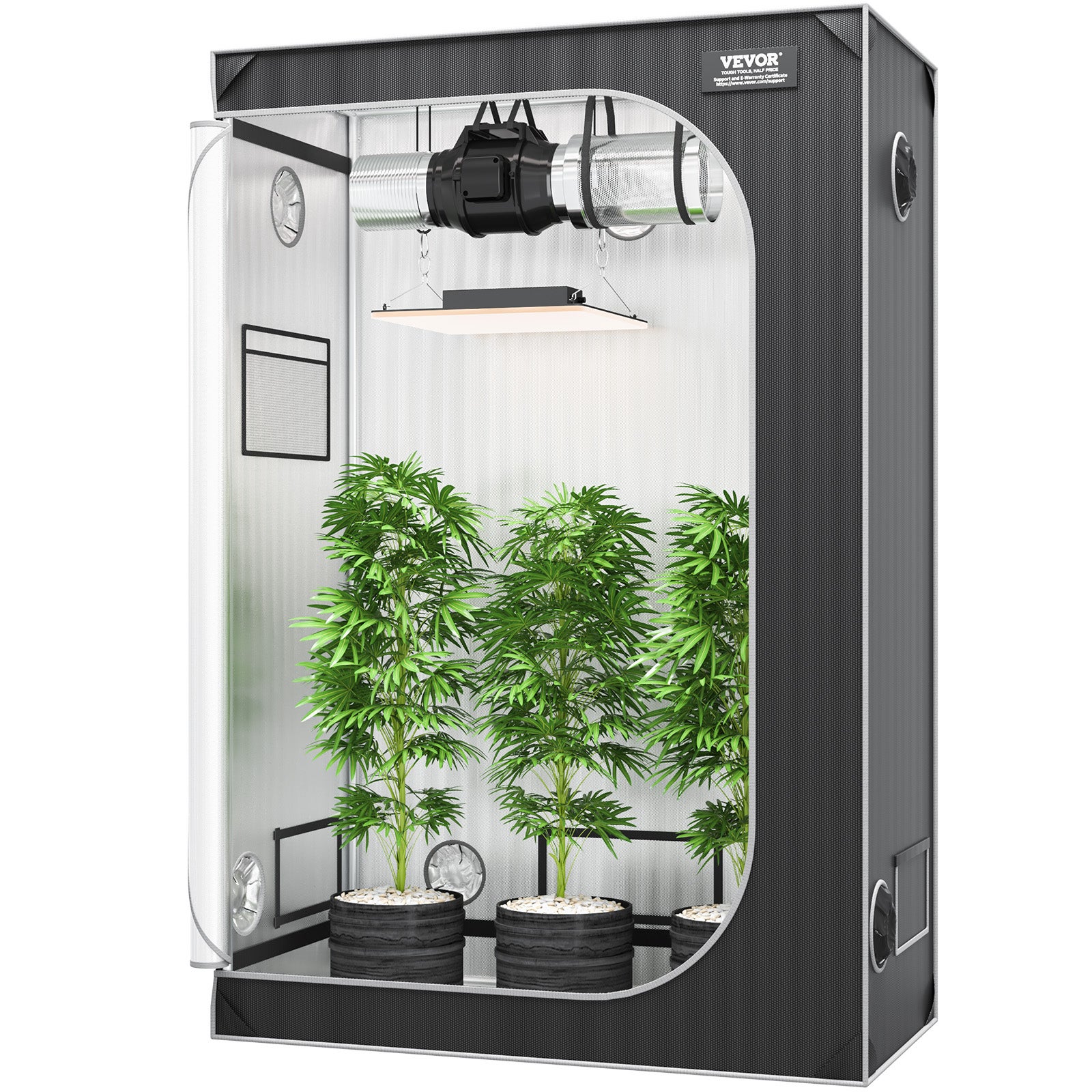 VEVOR Growbox Gewächshaus Growtent Growschrank Indoor Zuchtzelt 122x61x183cm eBa