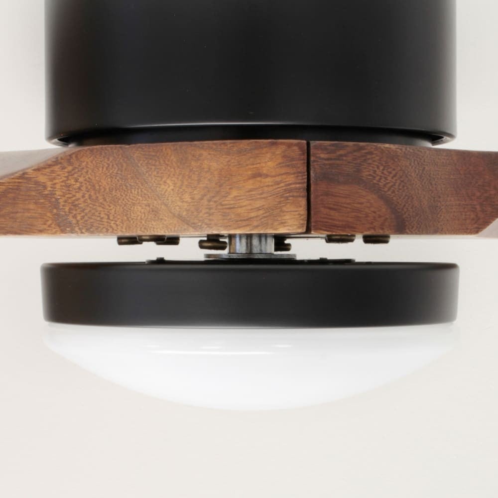 Ventilatore da soffitto con luce LED Bava 15W con 2 pale in legno e telecomando con timer ø132cm - 2