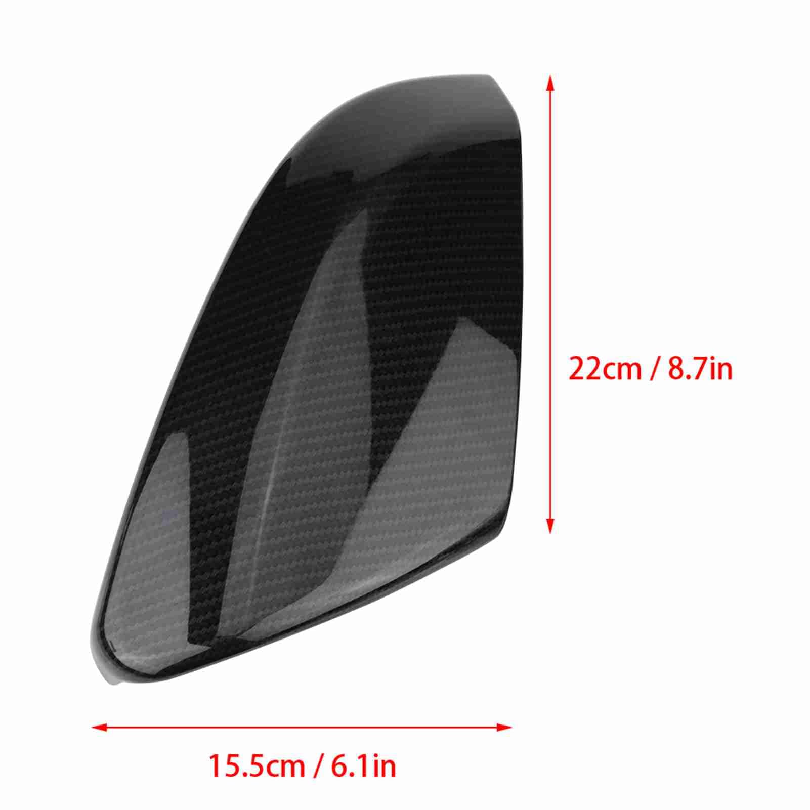 2X Copri specchietti retrovisori posteriori in fibra di carbonio per Civic Sedan Coupe 2016-2019 - 8