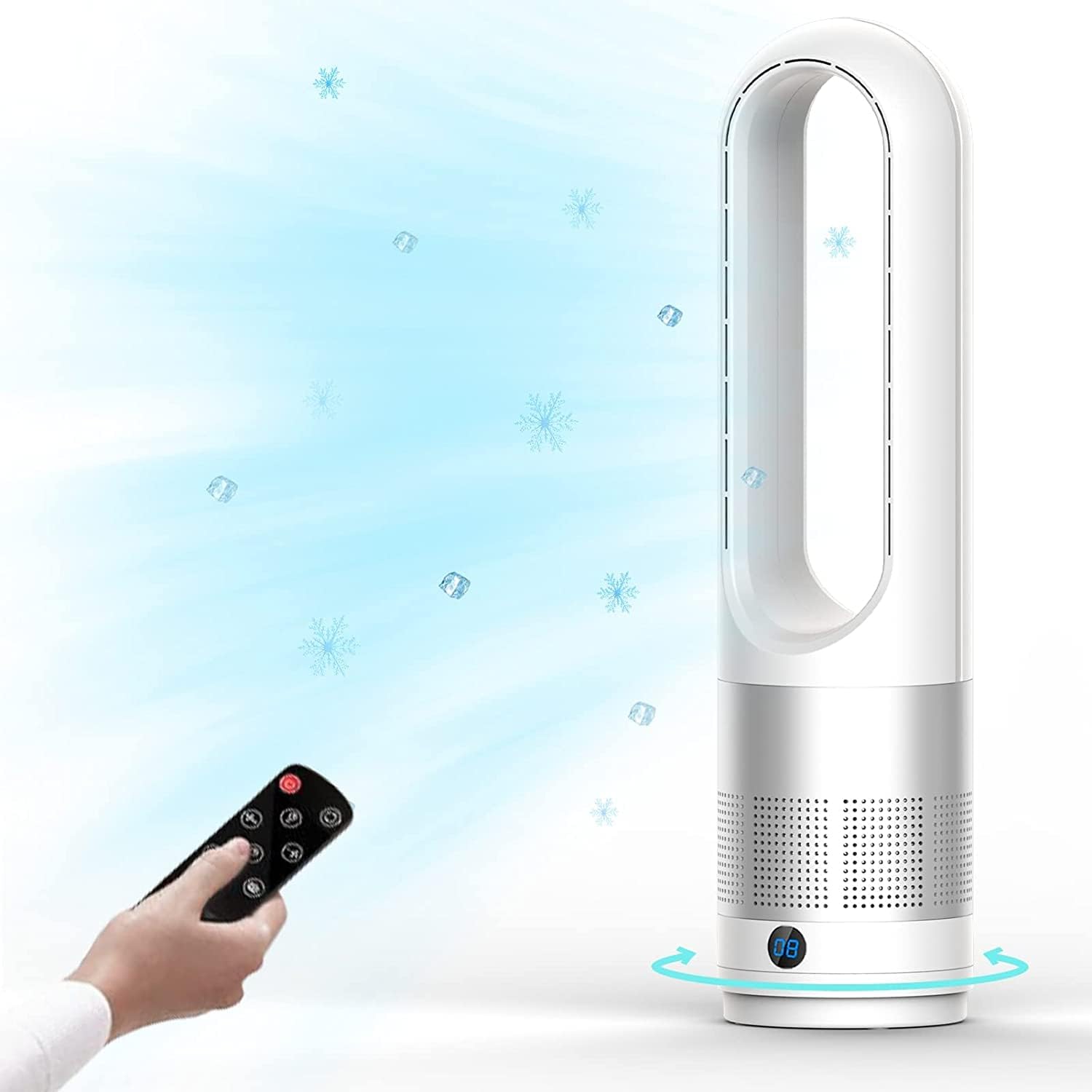 Ventilador sin aspas, portátil y silencioso, ideal para el dormitorio, el hogar y la oficina.