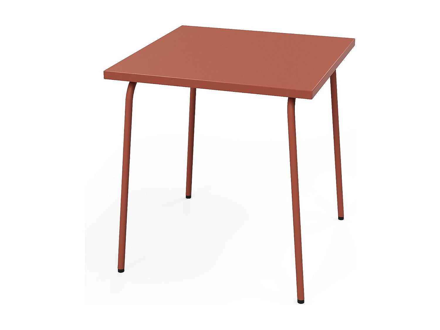 Kwadratowy stół ogrodowy dł.70 cm metalowy - Terakota - MIRMANDE od MYLIA