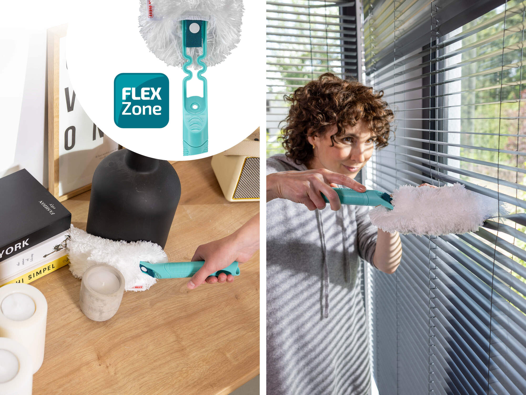 Leifheit plumeau Superduster avec housse de rechange 41255, 2x housse en microfibre 360° lavable, poignée ergonomique - 4