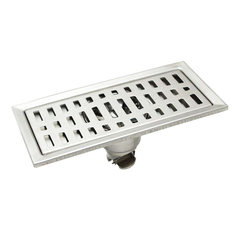 HpLive Grille d'écoulement, siphon de sol carré en acier inoxydable avec cadre, surface brossée antidérapante et évacuation rapide de l'eau (200 x 200 x 20 mm
