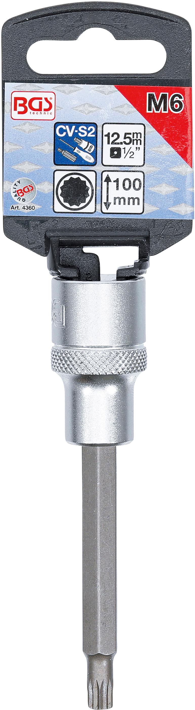 BGS Douille à embouts | longueur 100 mm | 12,5 mm (1/2