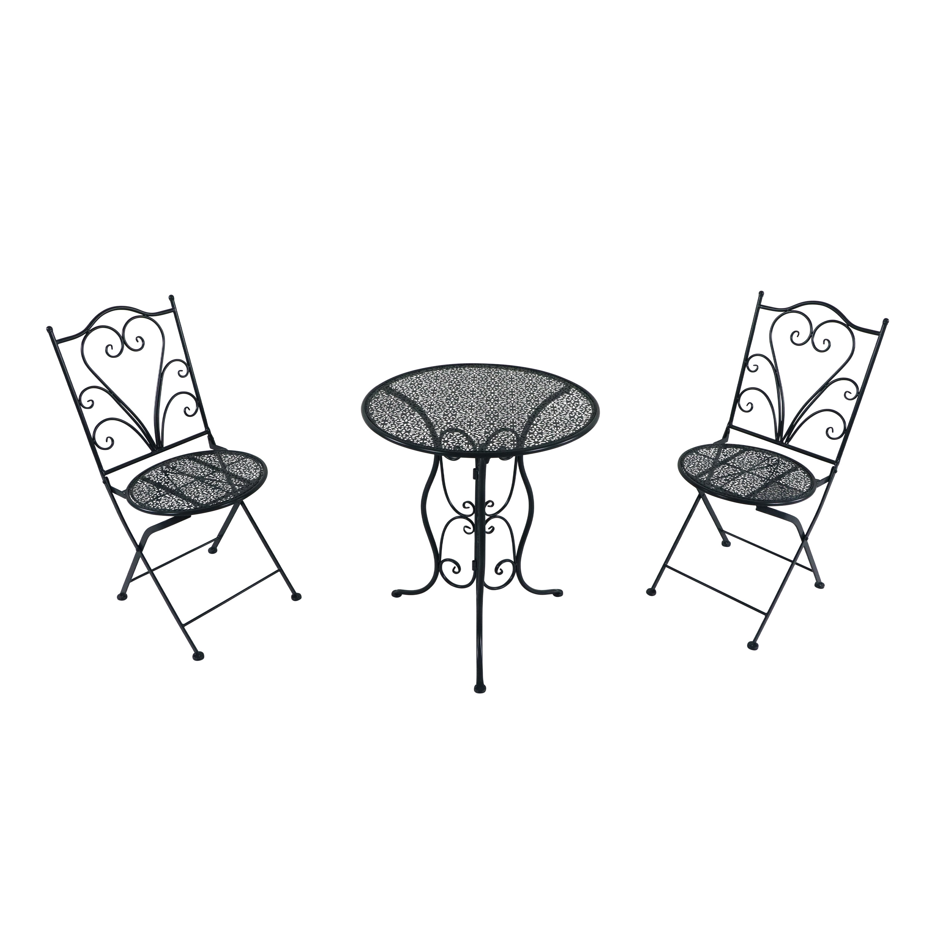 Salon bas de jardin en Métal Anthracite 2 personnes - 3