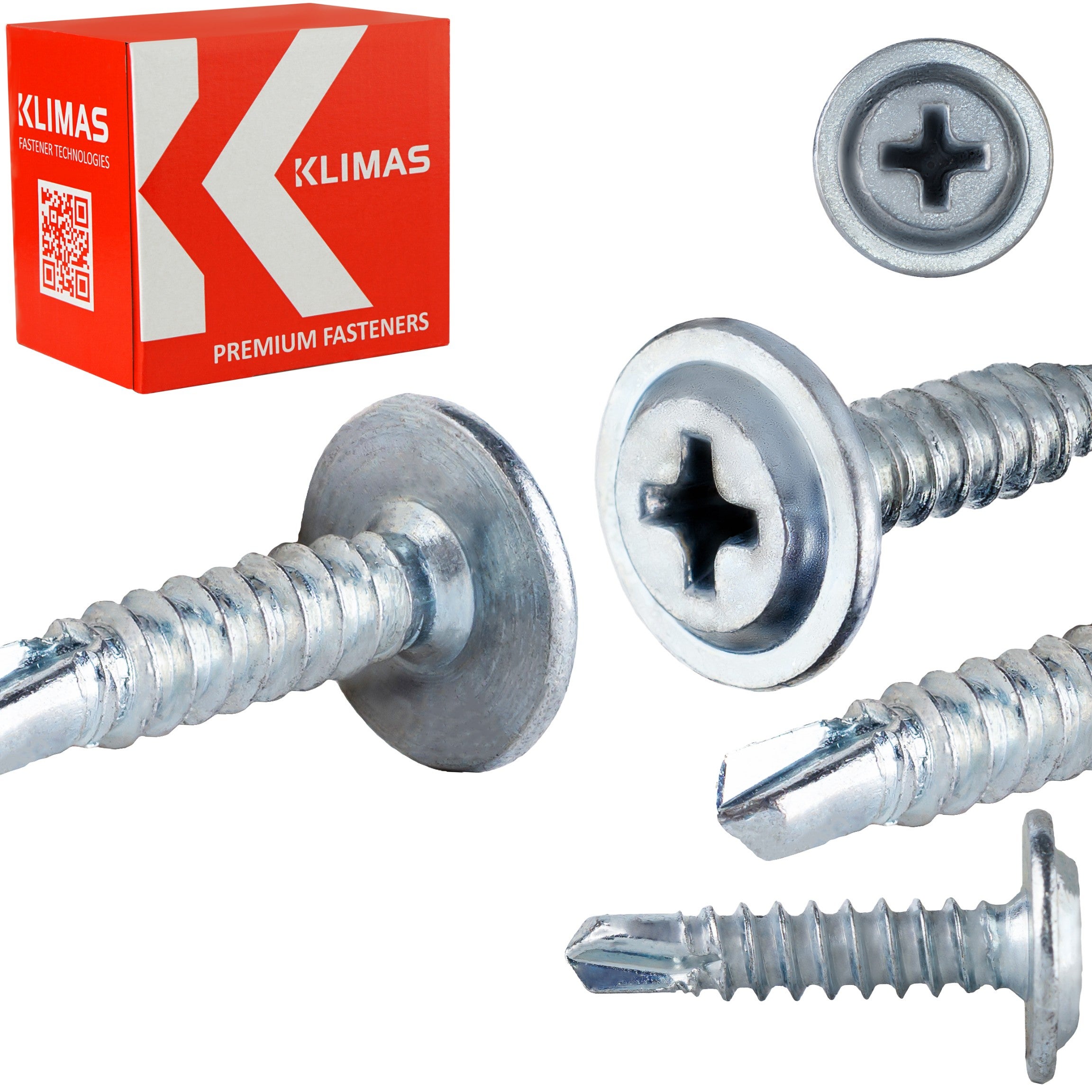 Wkręty samowiercące Klimas do przykręcania zestaw 4,2x19 mm 1000szt