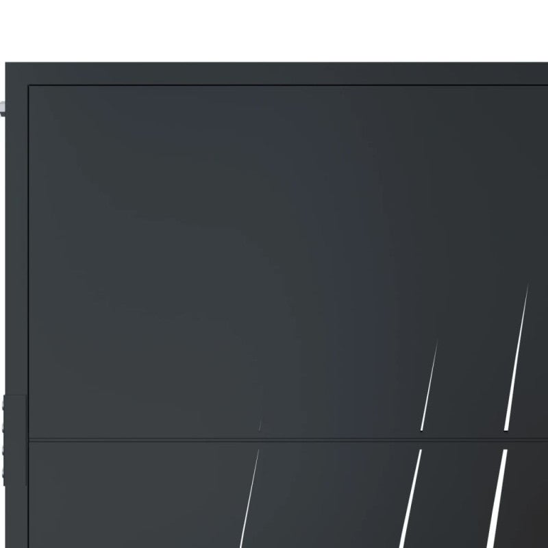 Portail de jardin anthracite 105x80 cm acier conception d herbe - 6