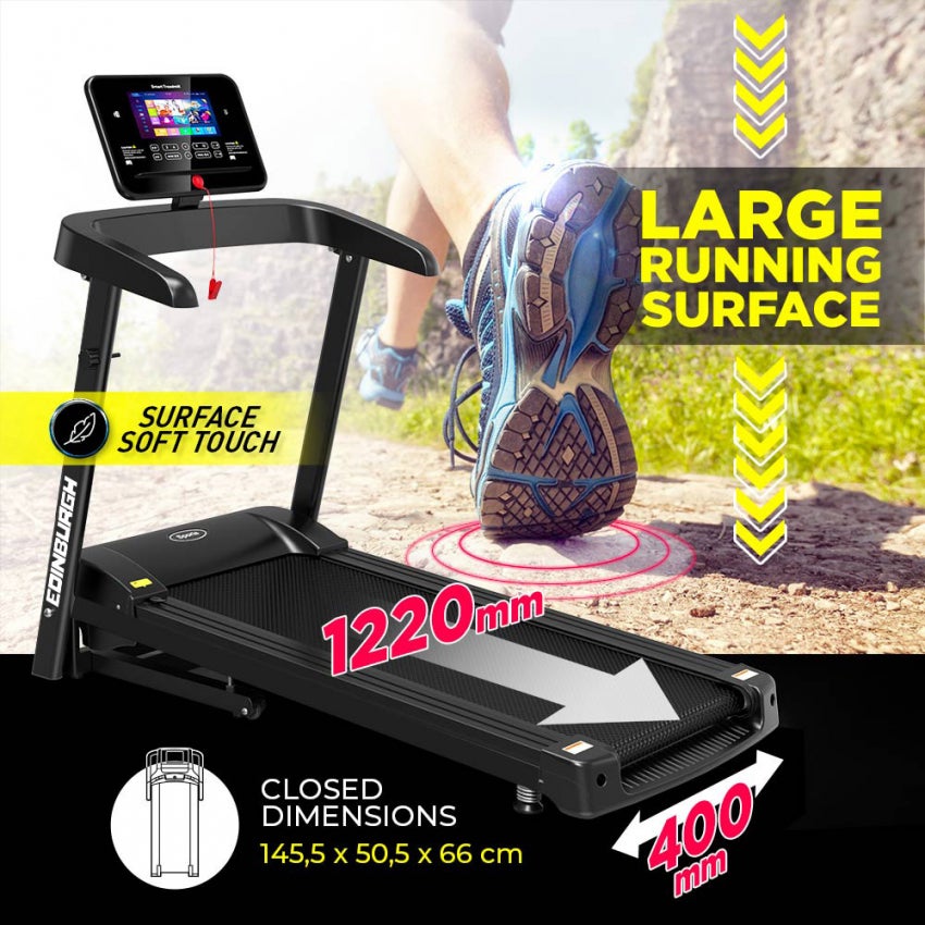 Walking Pad Pieghevole Con Manico: Tapis Roulant Inclinabile 5°, 8 Km/h, 2.5 HP, Display LED E Portabicchiere