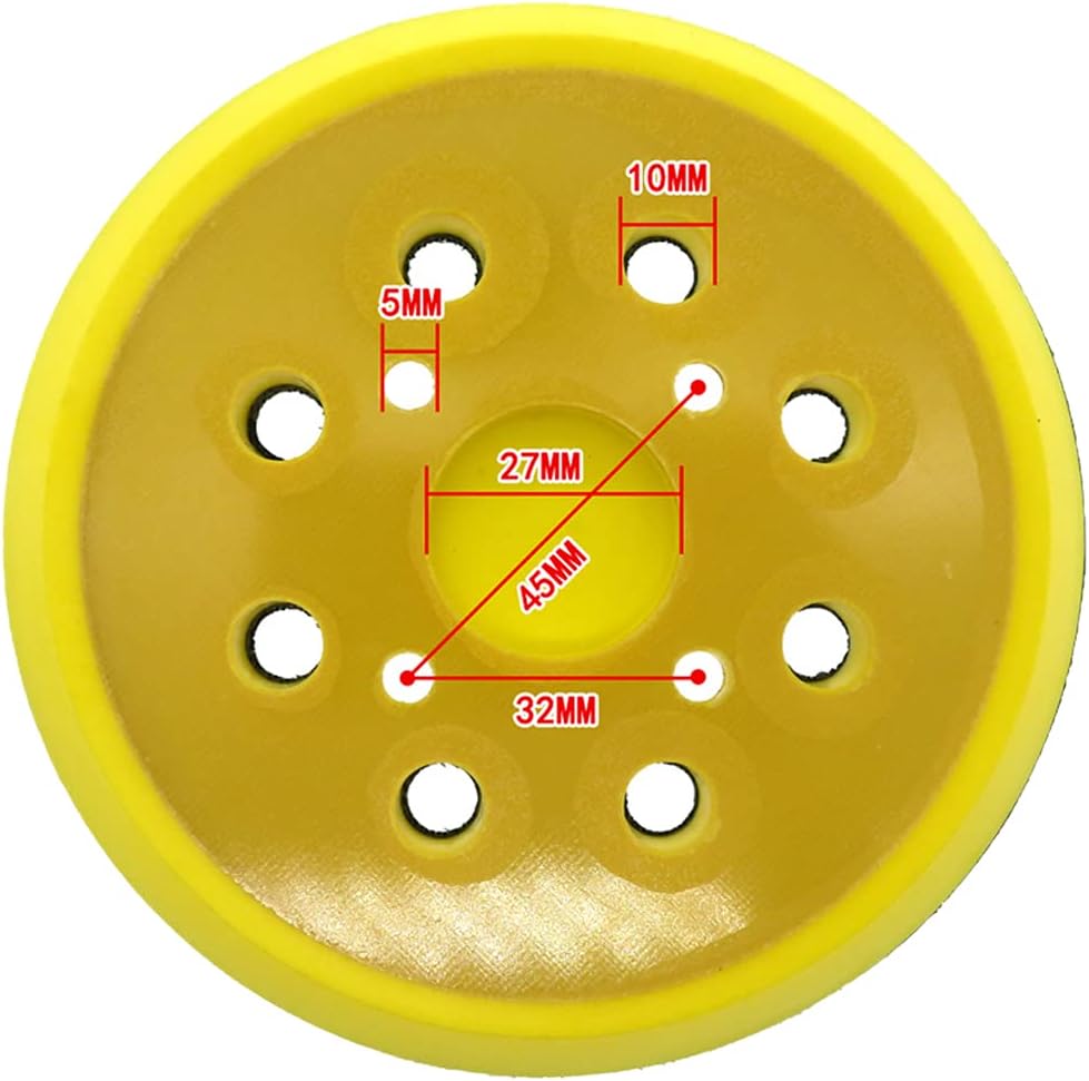Almohadilla De Lijado 130x80 Mm - Placa De Repuesto Para RTS 400 REQ | 12 Agujeros, Espuma De Poliuretano Y Nailon