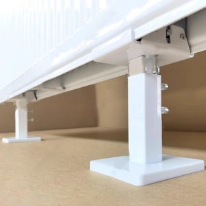Piedini Per Termosifone Vintage In Ghisa – 2 Pezzi, Altezza Regolabile 18-23 Cm, Supporto A Parete In Ferro Bianco
