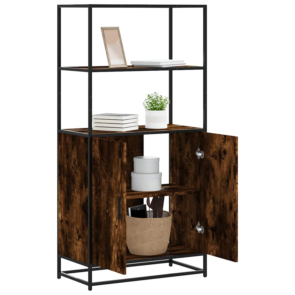 Credenza Rovere Fumo 70x42,5x185 cm in Legno