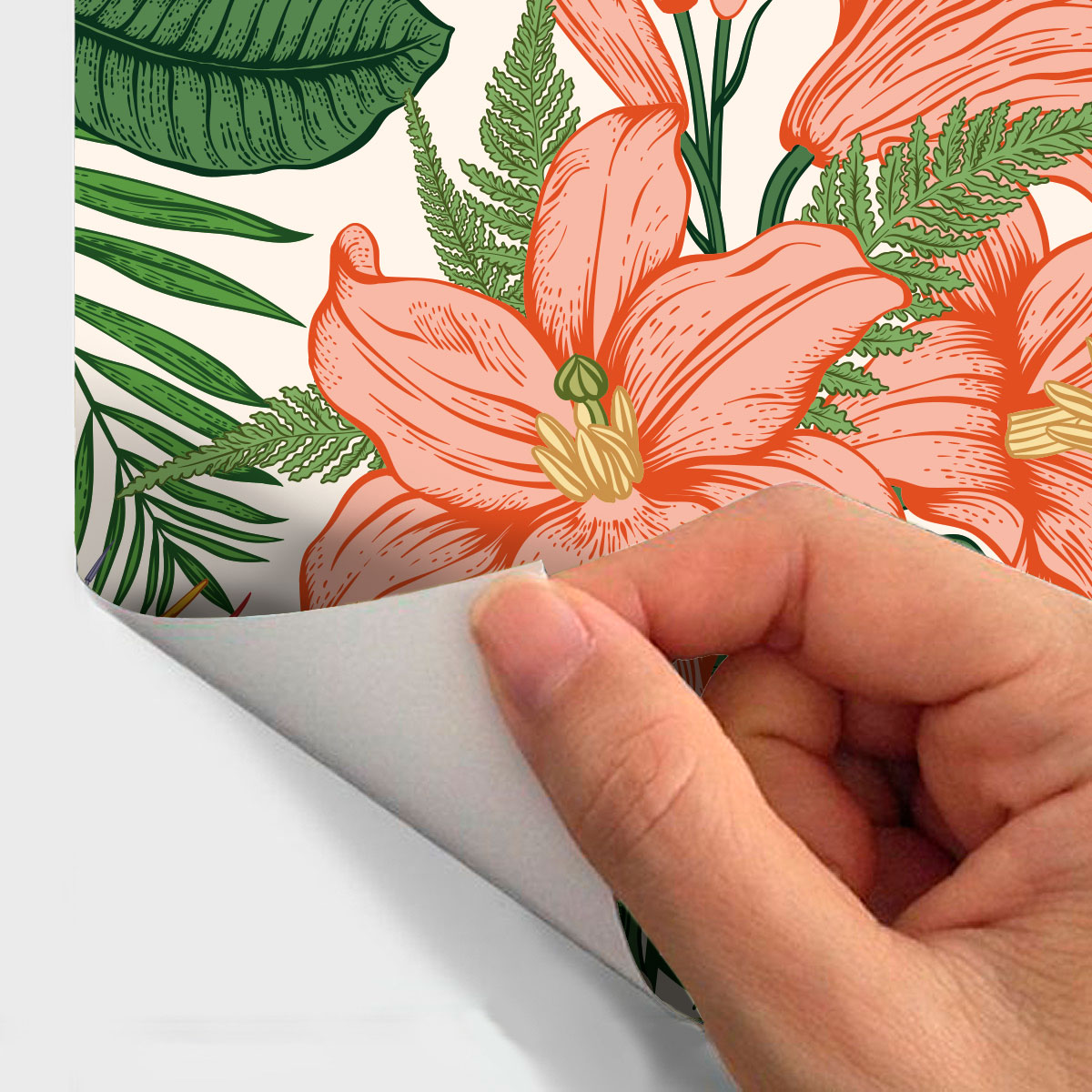 Adesivo carta da parati tropicale Potosi - Sticker adesivo - adesivi murali - 40x40cm - 4