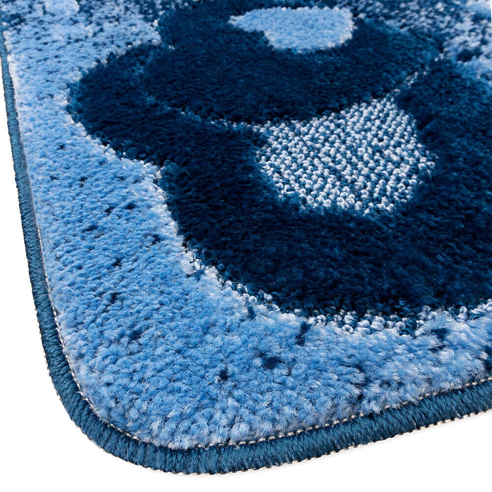 Tapete Banho Corações 50x80 cm Tapete De Cabeceira Duche Macio Antiderrapante Absorvente 100% Fabricado Em Itália Castanho - 3