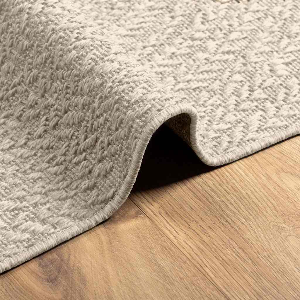 Tapis Salon | Tapis ZIZUR crème 120x120 cm aspect de jute intérieur extérieur CFW168274 - 6