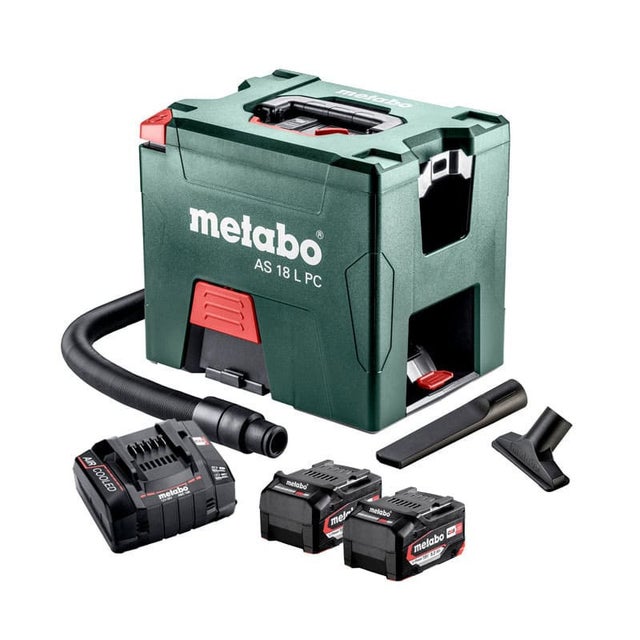 Aspirateur 18V 7.5L Li-Power (2x5,2 Ah) AS 18 L PC - METABO 602021000