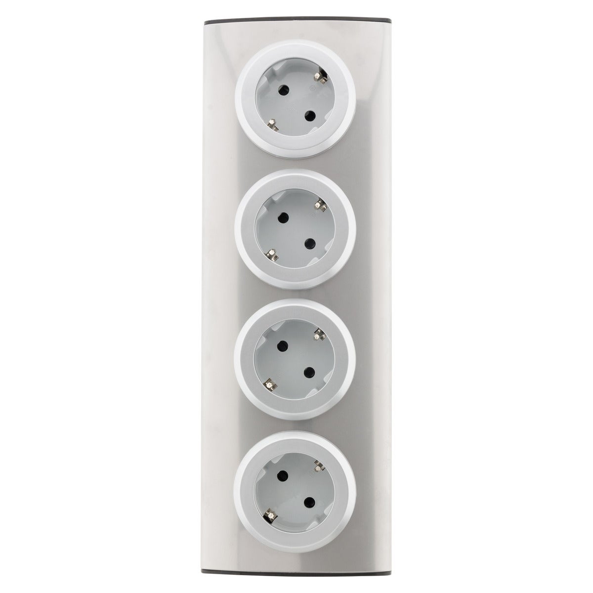 Multiprise de cuisine en angle 4 prises Schuko 16A sans câble - Gris - Otio - 2