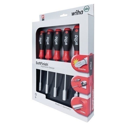 Wiha Jeu de tournevis SoftFinish® Tournevis à douille six pans 5 pcs (01034) - 4