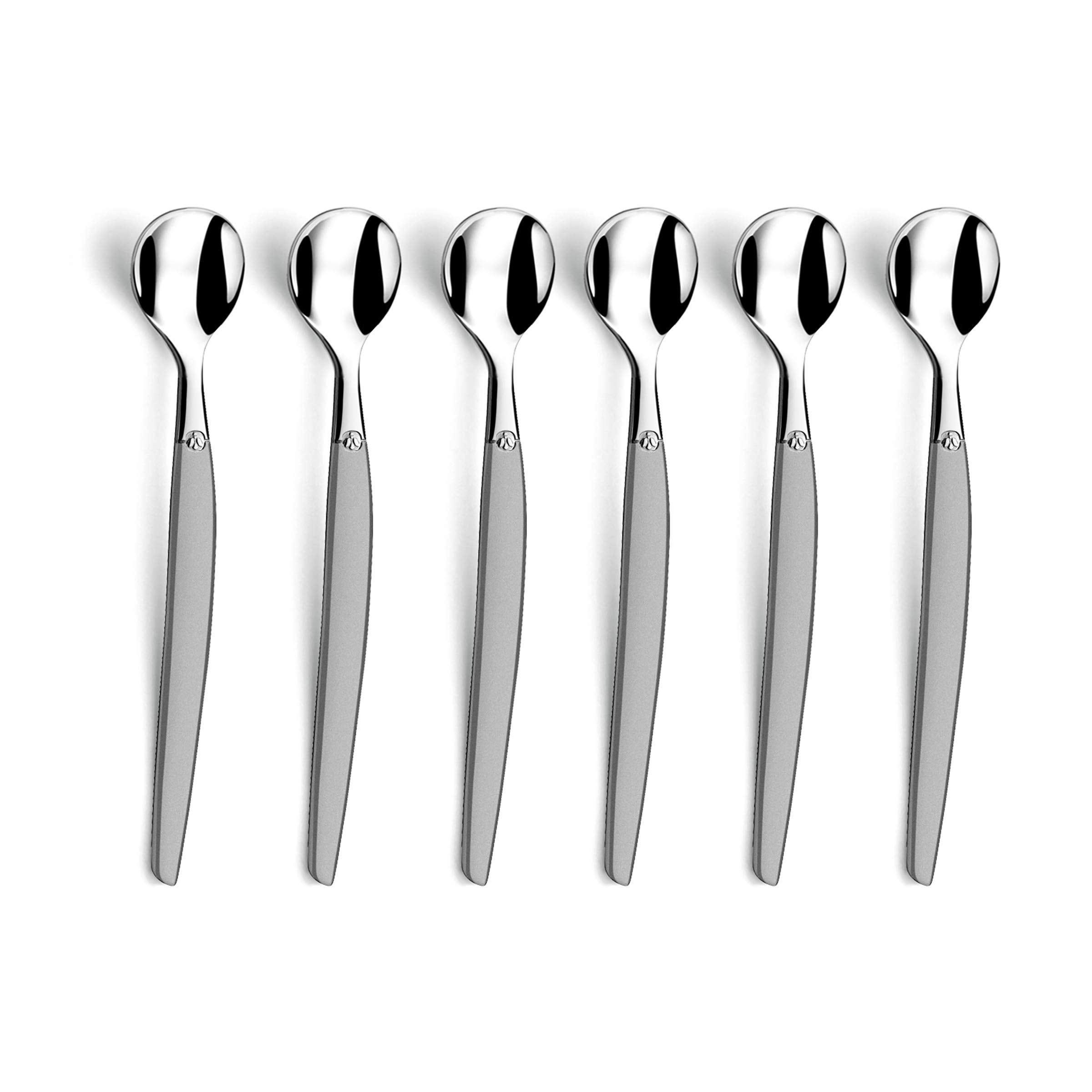 Set 16 Cucchiai Rotondi In Acciaio Inox 18,4 Cm – Posate Tavola Moderne, Lucide E Multiuso