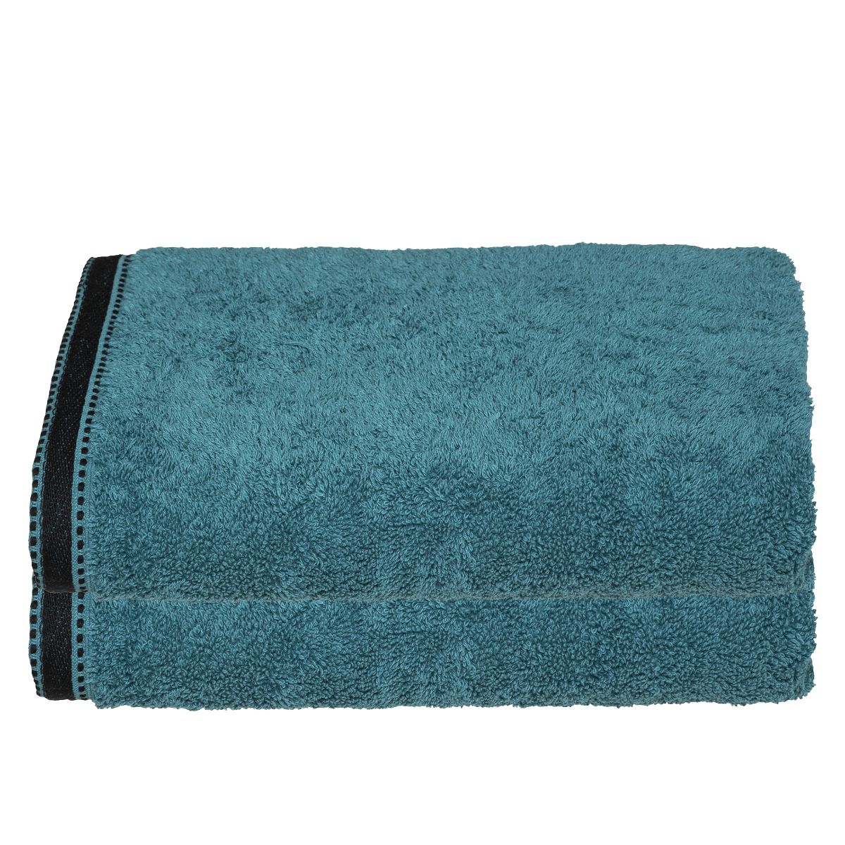 Pure Cotton Lot De 2 Draps De Bain 70x140 Cm Vert Bouteille – 100% Coton Éponge Doux, Oeko-Tex, Couleurs Durables