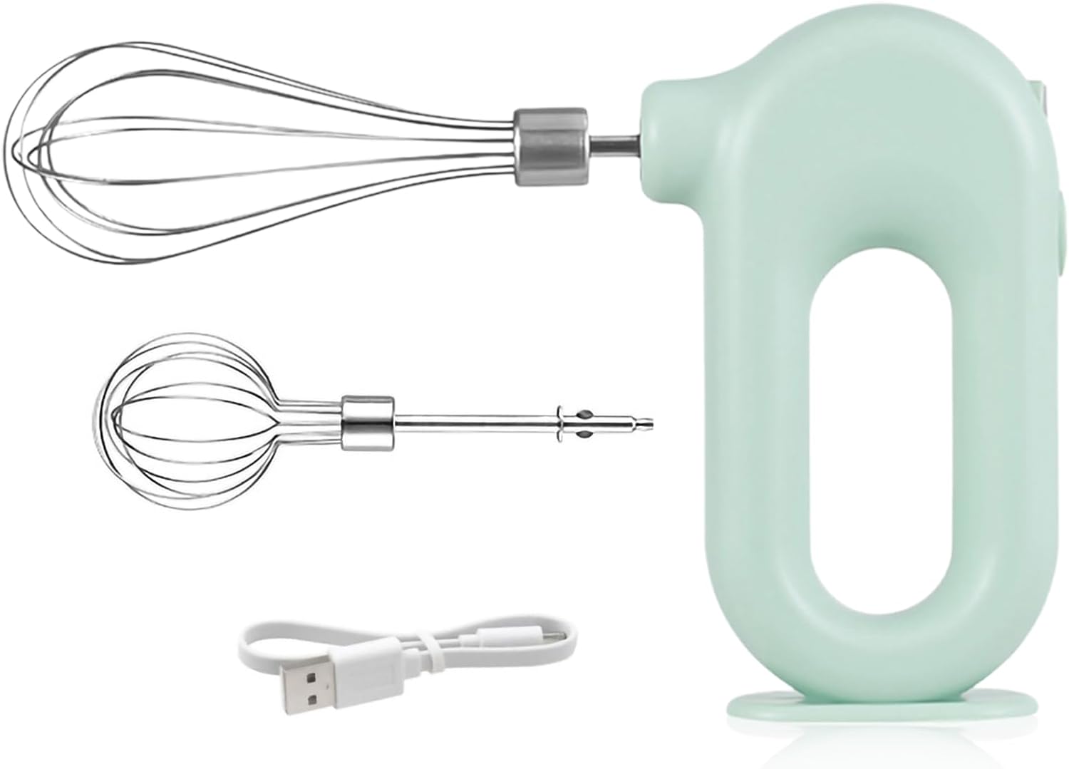 Mini batteur électrique sans fil pour la maison, rechargeable par USB ...