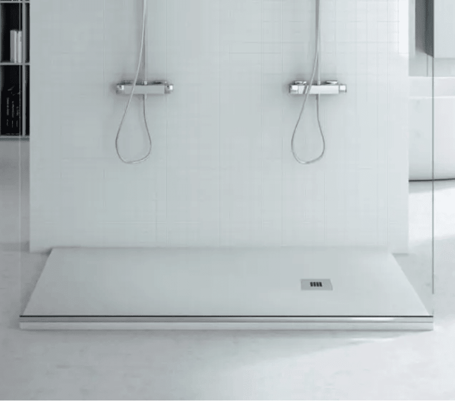 Receveur de douche 80 x 80 cm extra plat en résine minérale OPTIMA surface ardoisée 4 coloris - 9