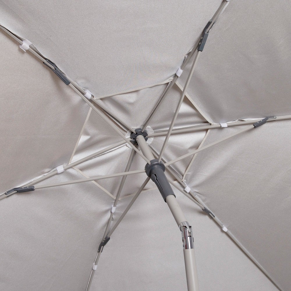 Aktive Guarda-sol de jardim grande hexagonal basculante marfim 230 cm UV50 - 6