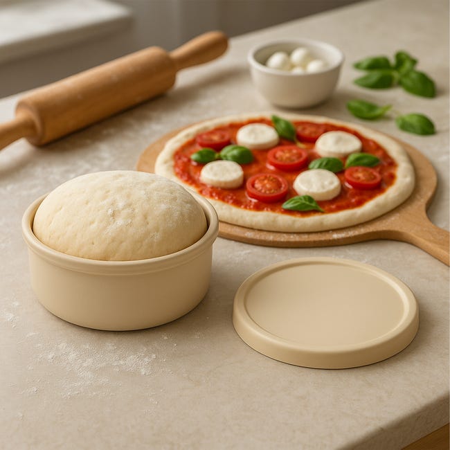 Contenitori per impasto pizza in plastica dura con coperchi Contenitori per impasto pizza in plastica dura con coperchi