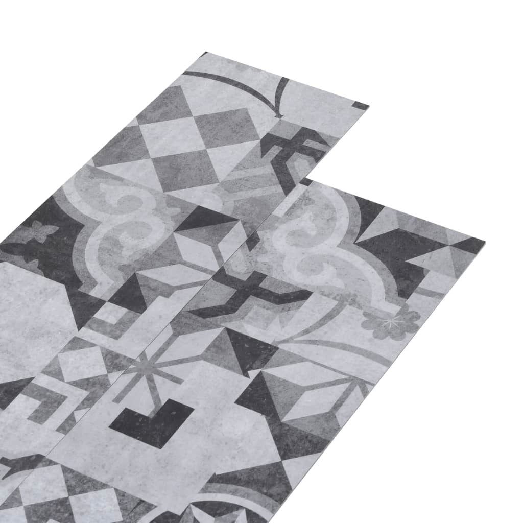 Lamas para suelo no autoadhesivas | tarimas de suelo pvc estampado gris 5,26m² 2mm cfw59086