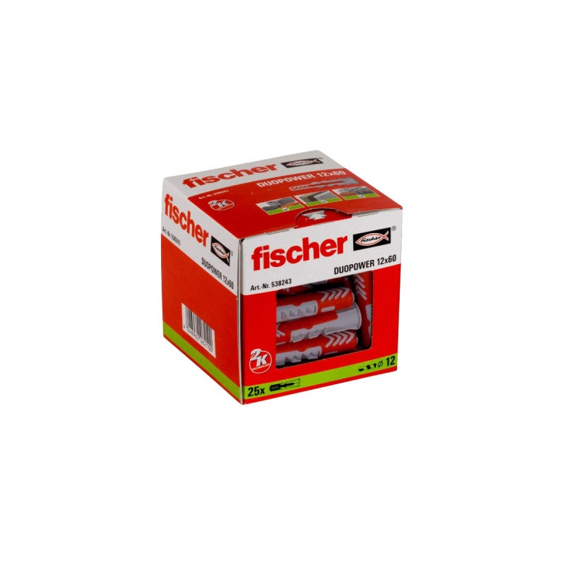 Pack 25 chevilles Duopower 12x60 FISCHER - 96151 - 3