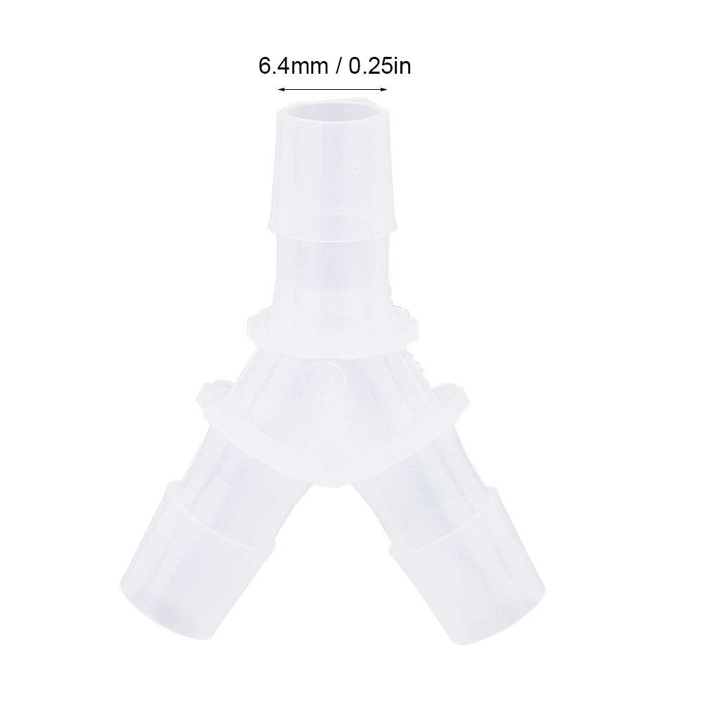 Lot de 10 raccords de tuyau souples en Y pour aquarium, pompe à air, connecteur à 3 voies (6,4 mm) - 2