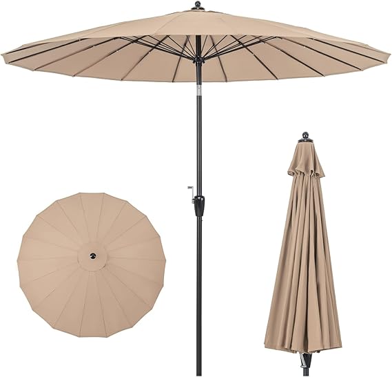 Ombrellone Da Giardino 2,4 M Con Inclinazione E Manovella - Protezione UV 50+ Per Terrazza E Piscina