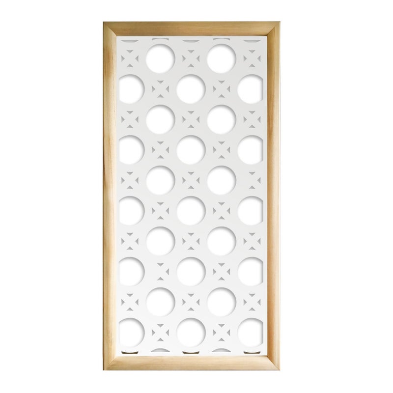 NOTTINGHAM - Prostokątne moduły dekoracyjne z drewna i PCV - Rozmiar 73x148 cm - Grubość 64 mm - Kolor wewnętrzny BIAŁY