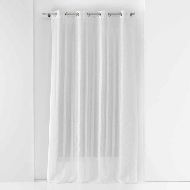 Rideau Voilage Paxta Blanc à Œillets - Dimensions 135 X 240 Cm - Coton - Neuf Sous Emballage
