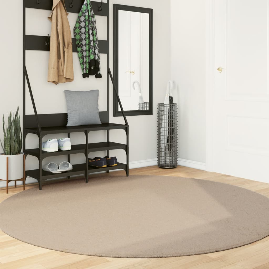 ¿alfombra huarte de pelo corto suave y lavable color arena? 200cm