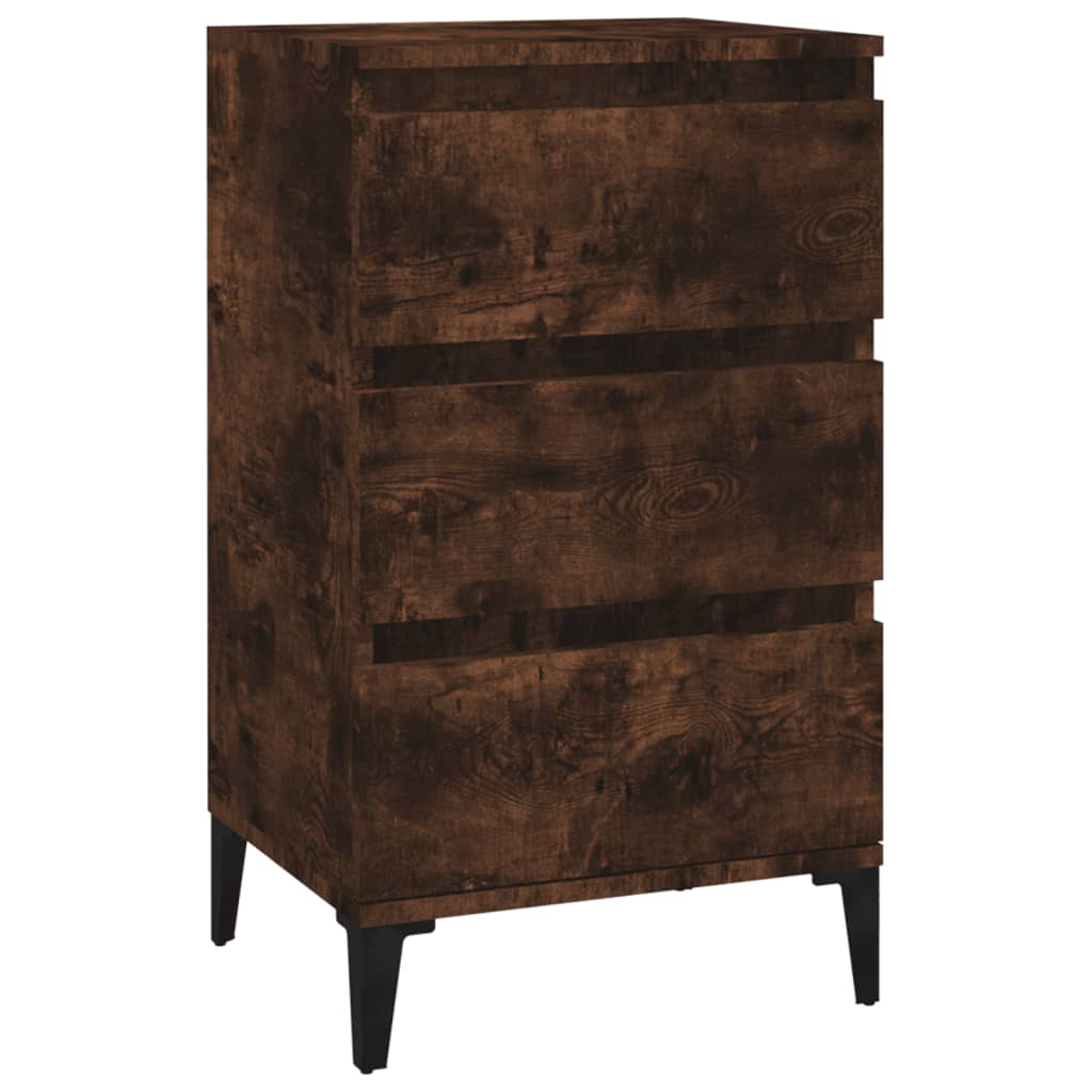 Maison Exclusive - Table de chevet chêne fumé 40x35x70 cm bois d'ingénierie - 2