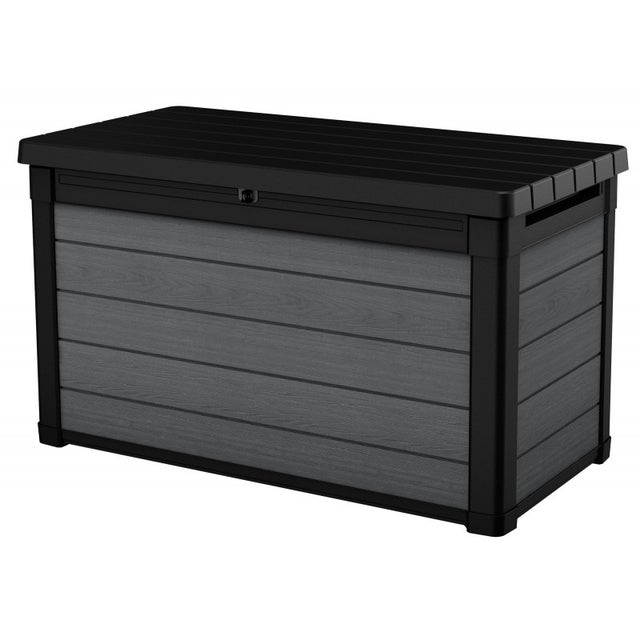 Keter Cortina Box 100 Evotech Grafite Baule Giardino In Evotech, 122.9x62.1x70.6h cm, Grafite Effetto Legno Naturale
