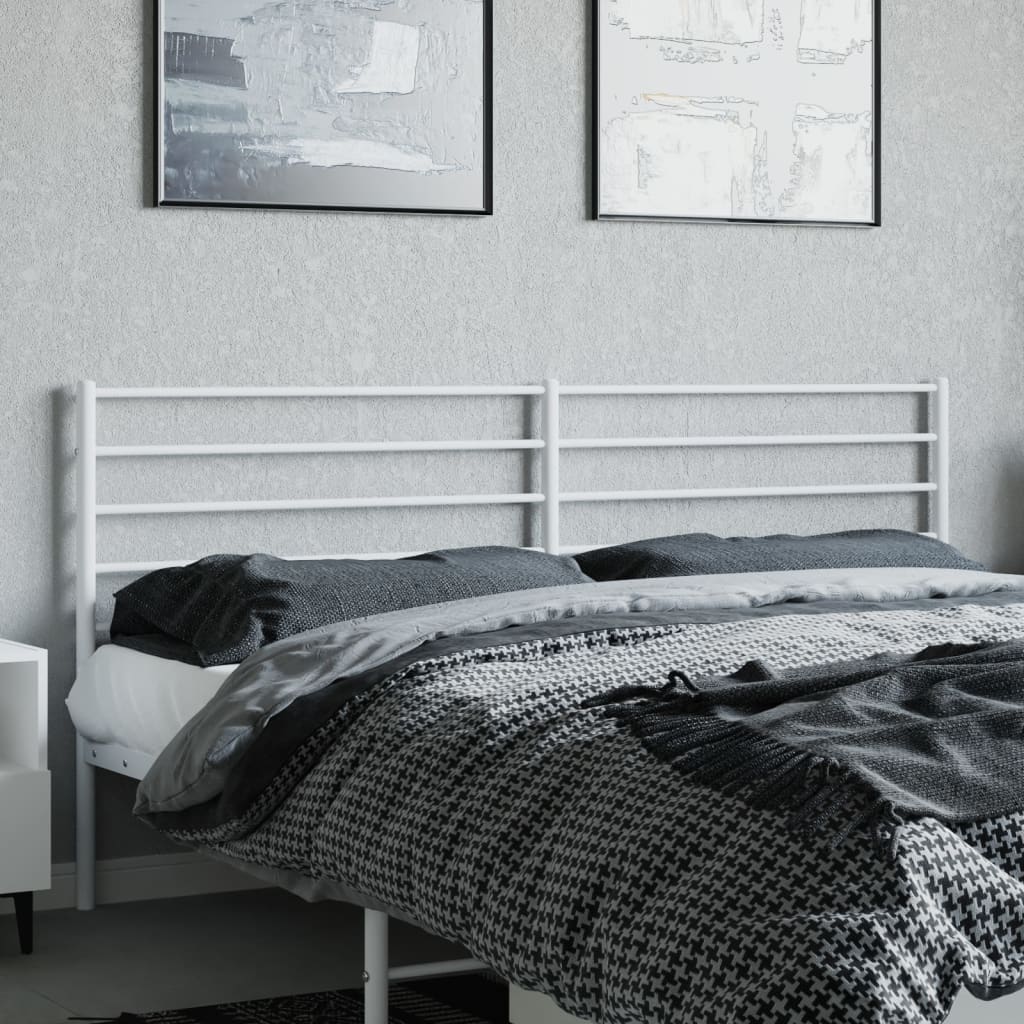 Tête de lit métal blanc 180 cm - 3