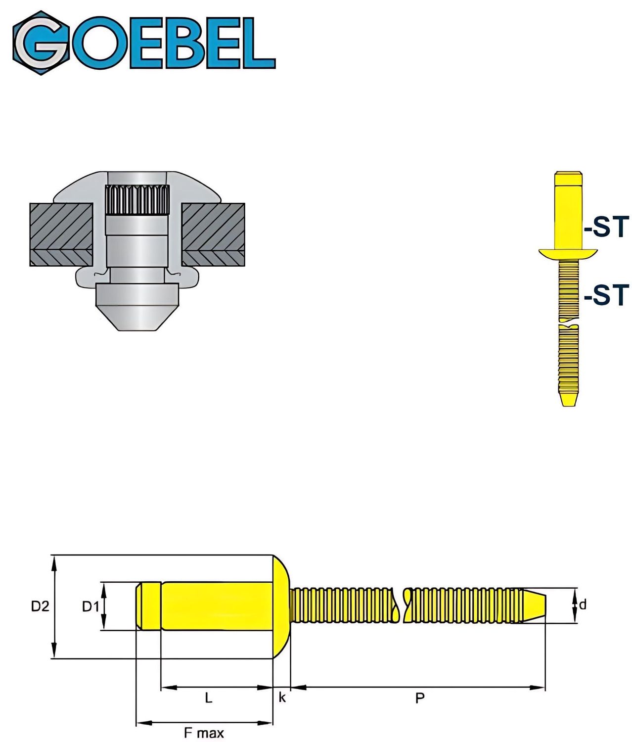 Set 400 Rivetti Ciechi In Alluminio, 400 Rivetti In 4 Diverse Dimensioni Con Cas - Foto 6