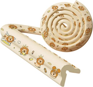 Mambabydad Paraspigoli E Parabordi Sicurezza Bambini – 2m Nastro + 6 Angoli – Alta Densità Marrone – Facili Da Installare - 5