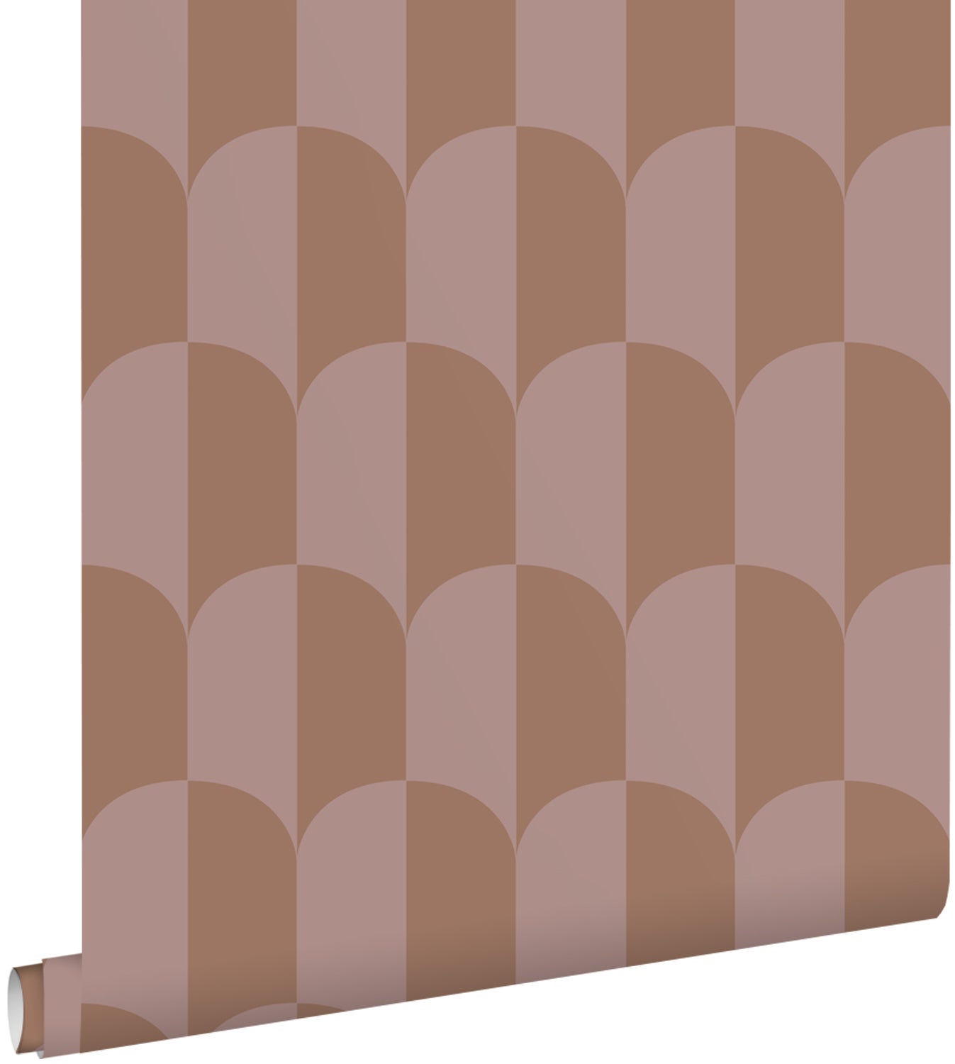 Tapeta motyw art déco starego różuIbrązowym - 53 cm x 10.05 m - ESTAHOME