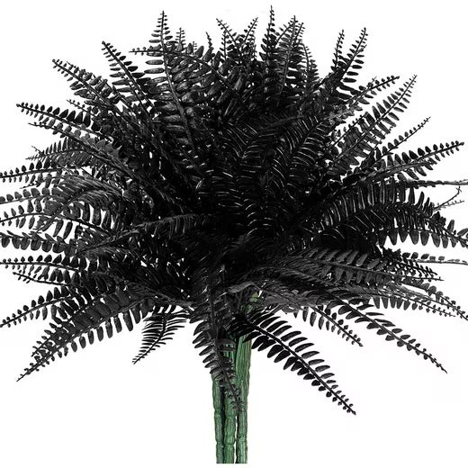 Plantas Artificiales Helecho De Boston, 10 Piezas Plantas Artificiales, Plantas Decorativas Plantas Falsas De Helecho, Ramas Artificiales, Negro - 8