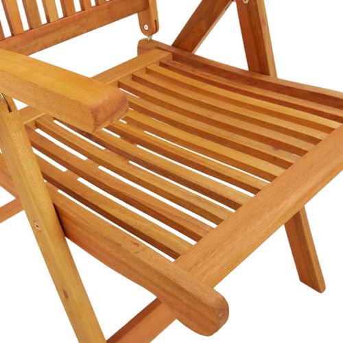 Chaise de jardin pliable sans coussin en bois Marron - 8